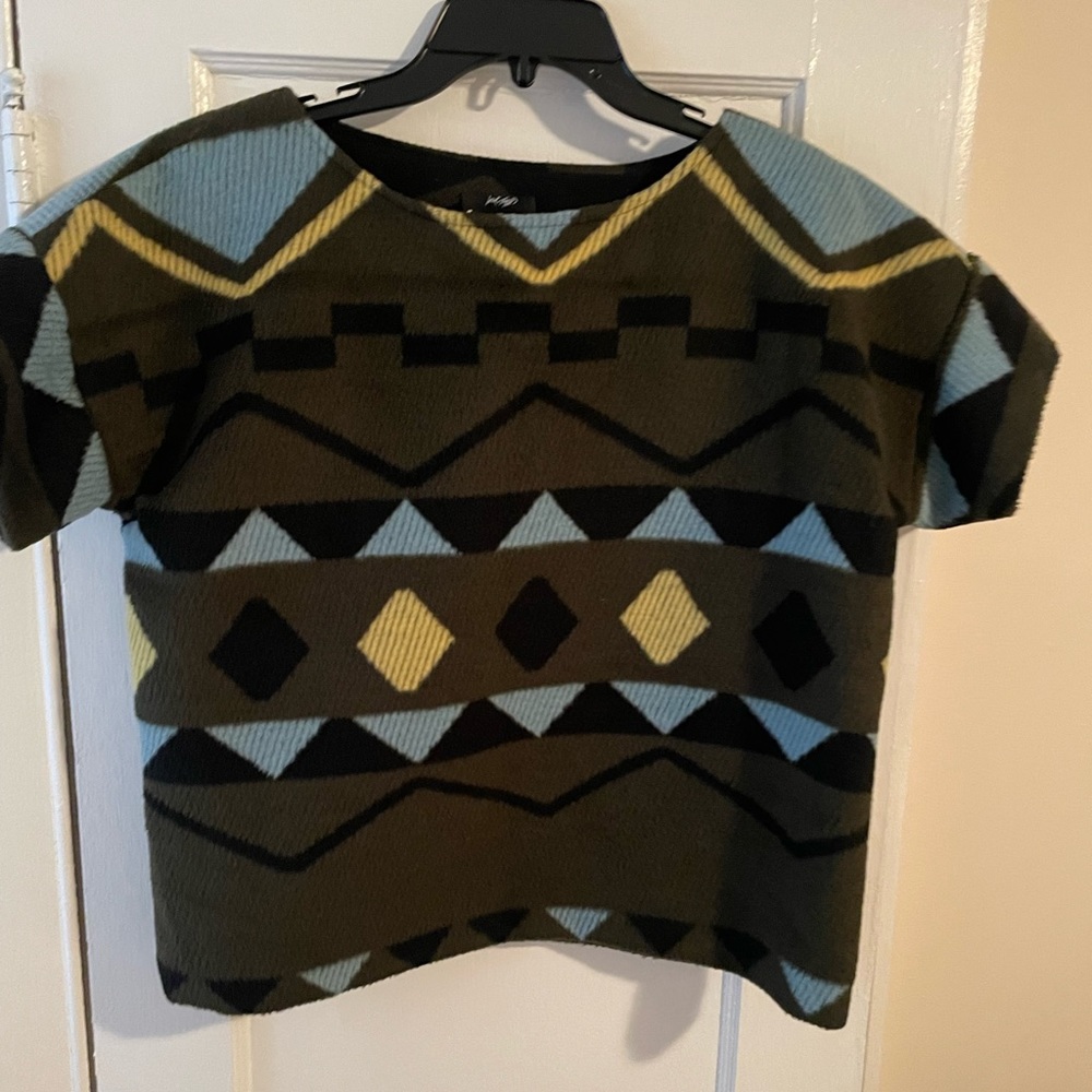 Green printed top